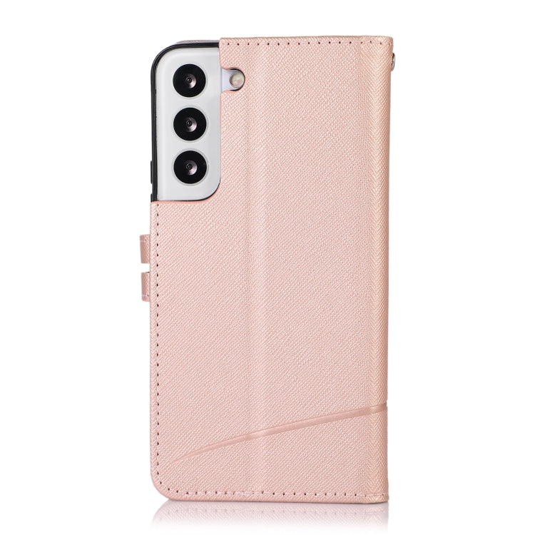 For Samsung Galaxy S22 5G Cross Texture Horizontal Flip Leather Phone Case
