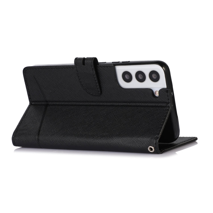 For Samsung Galaxy S22+ 5G Cross Texture Horizontal Flip Leather Phone Case