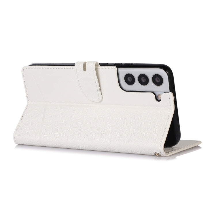 For Samsung Galaxy S22+ 5G Cross Texture Horizontal Flip Leather Phone Case