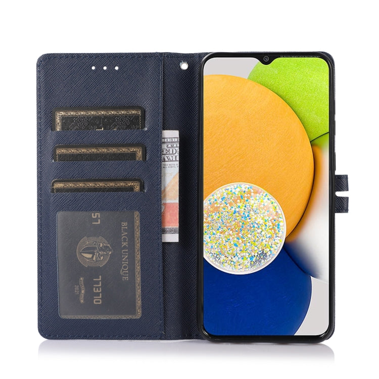 For Samsung Galaxy S22+ 5G Cross Texture Horizontal Flip Leather Phone Case