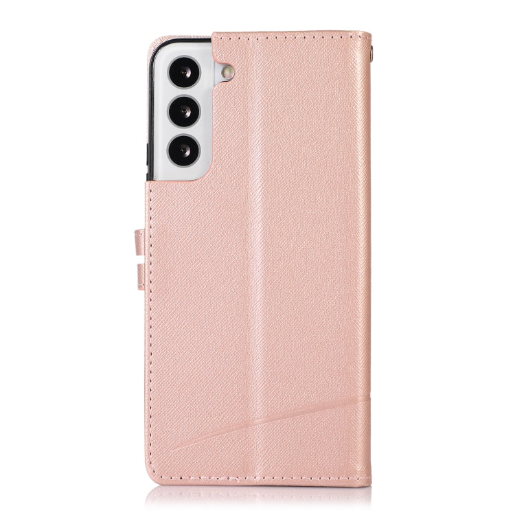 For Samsung Galaxy S22+ 5G Cross Texture Horizontal Flip Leather Phone Case
