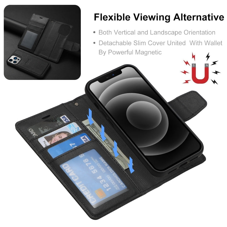 For iPhone 14 Pro Max Magnetic Detachable Leather Phone Case