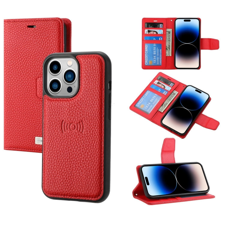 For iPhone 14 Pro Max Magnetic Detachable Leather Phone Case