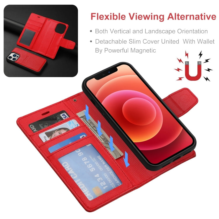 For iPhone 14 Pro Max Magnetic Detachable Leather Phone Case