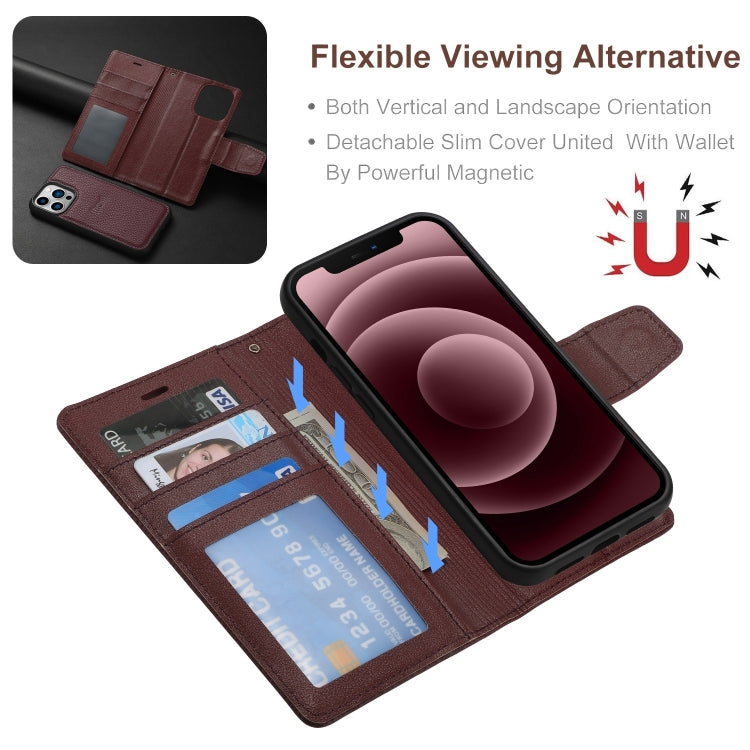 For iPhone 14 Pro Max Magnetic Detachable Leather Phone Case