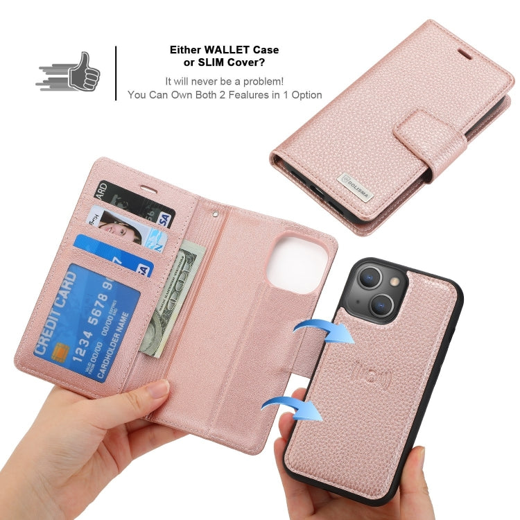 For iPhone 14 Magnetic Detachable Leather Phone Case