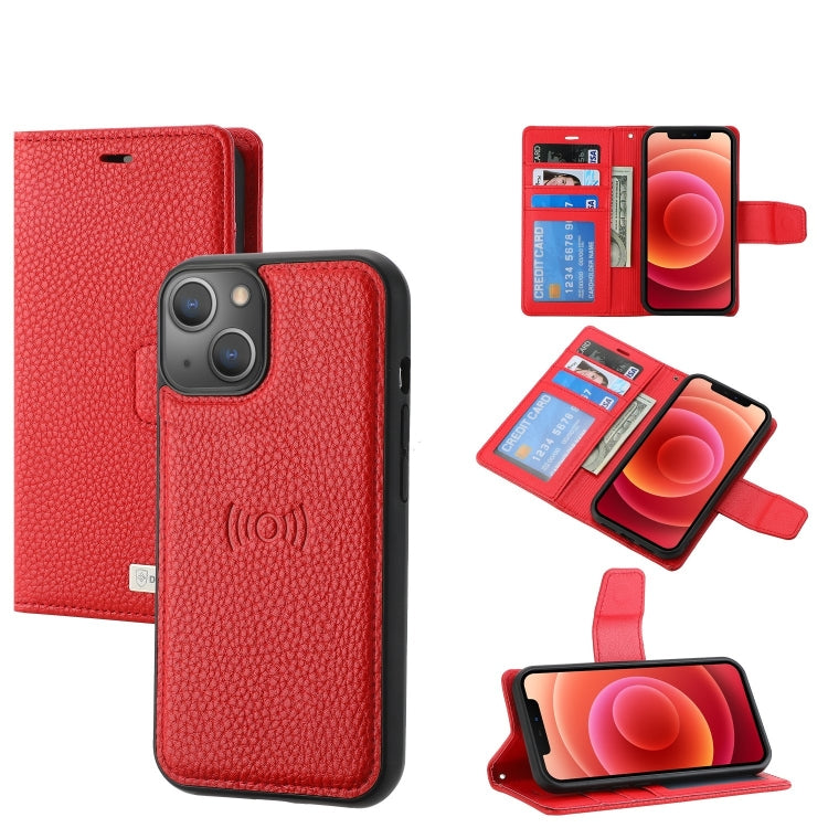 For iPhone 14 Magnetic Detachable Leather Phone Case