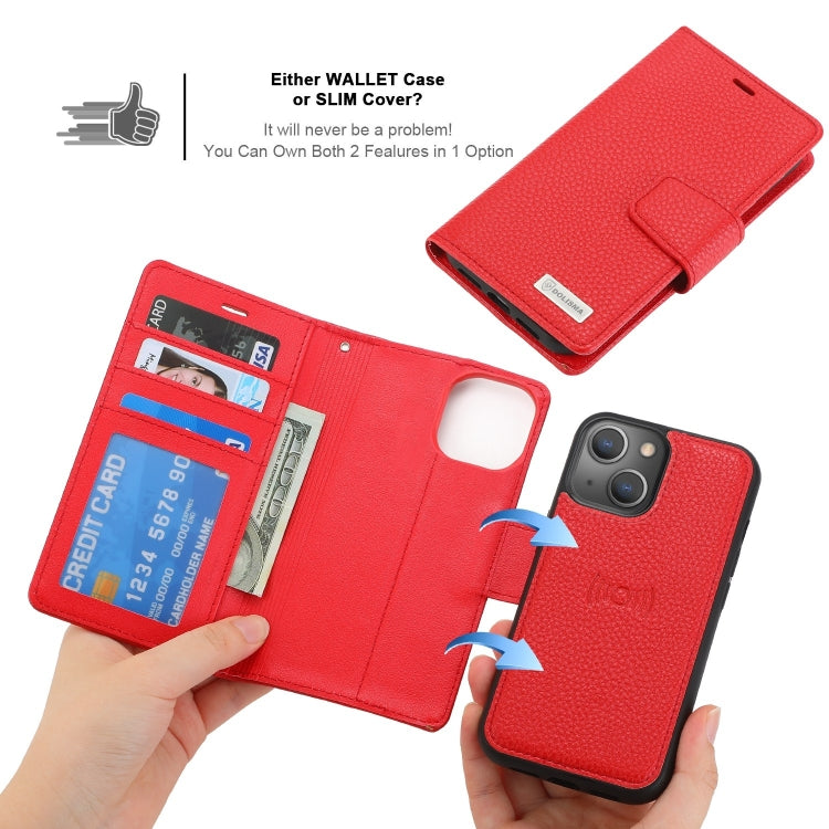 For iPhone 14 Magnetic Detachable Leather Phone Case