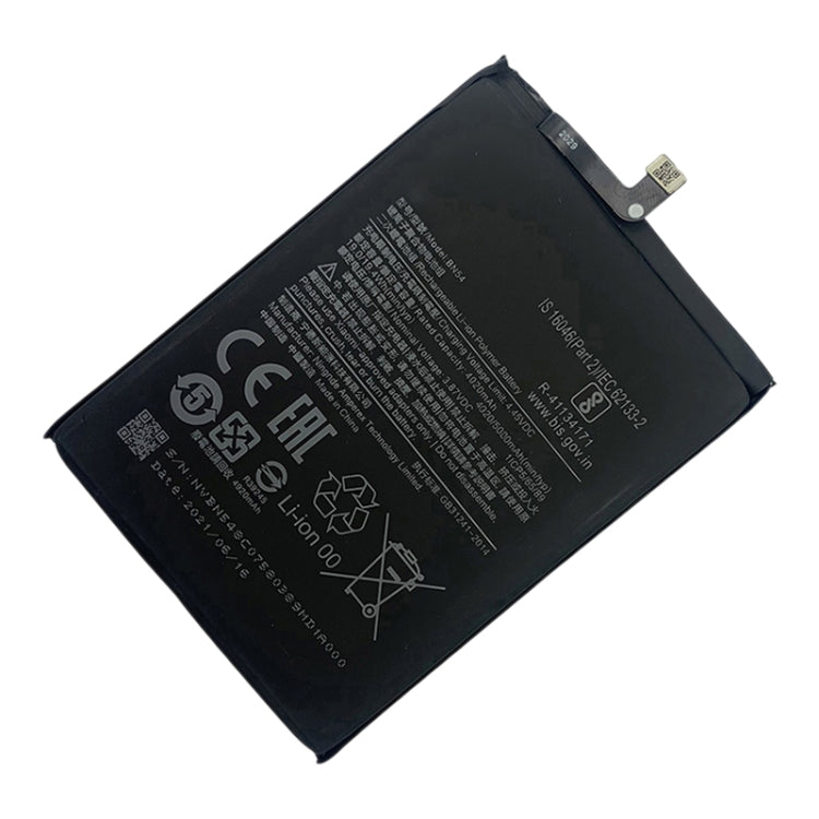 BM54 5000 mAh Li-Polymer Battery Replacement For Xiaomi Redmi Note 9 5G / Redmi Note 9T