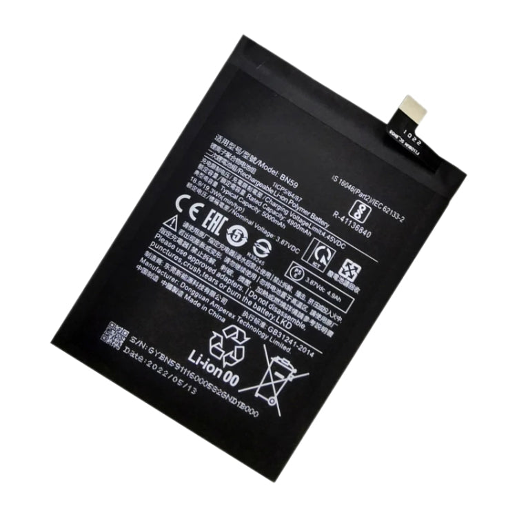 BN59 5000mAh Li-Polymer Battery Replacement For Xiaomi Redmi Note 10 / Redmi Note 10S / Redmi Note 10 5G