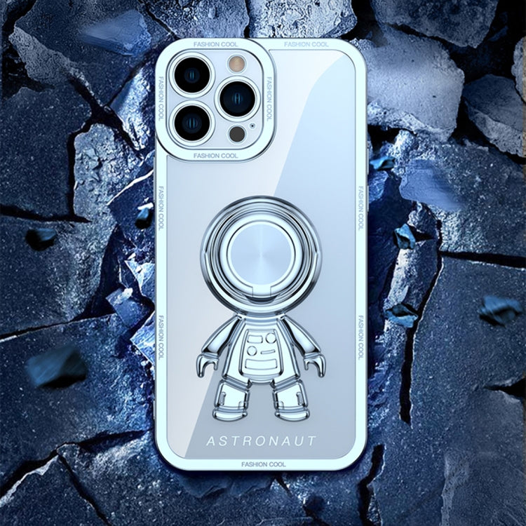 For iPhone 13 Pro Max Electroplate Astronaut Holder Phone Case
