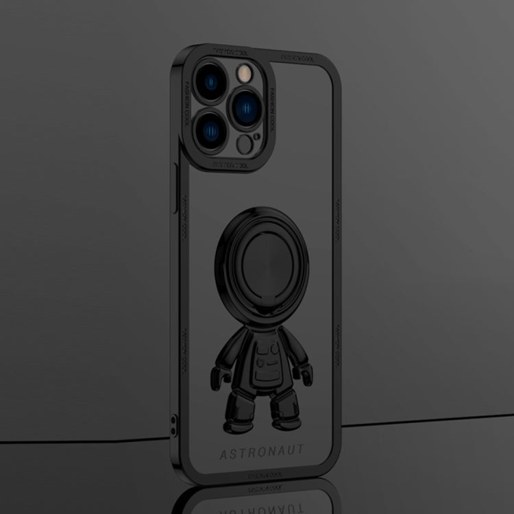 For iPhone 13 Pro Max Electroplate Astronaut Holder Phone Case