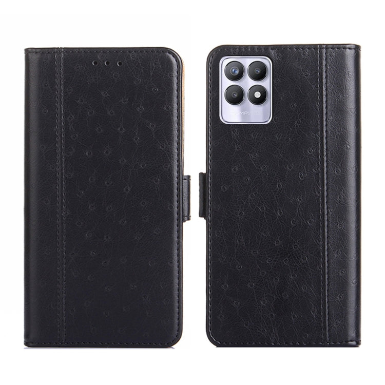 For Realme 8i Ostrich Texture Flip Leather Phone Case