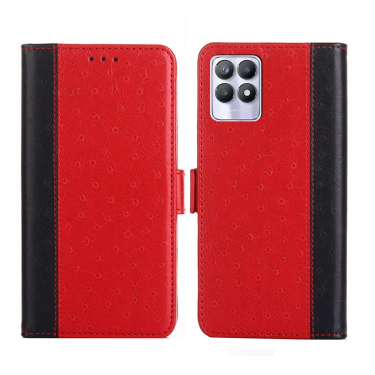 For Realme 8i Ostrich Texture Flip Leather Phone Case