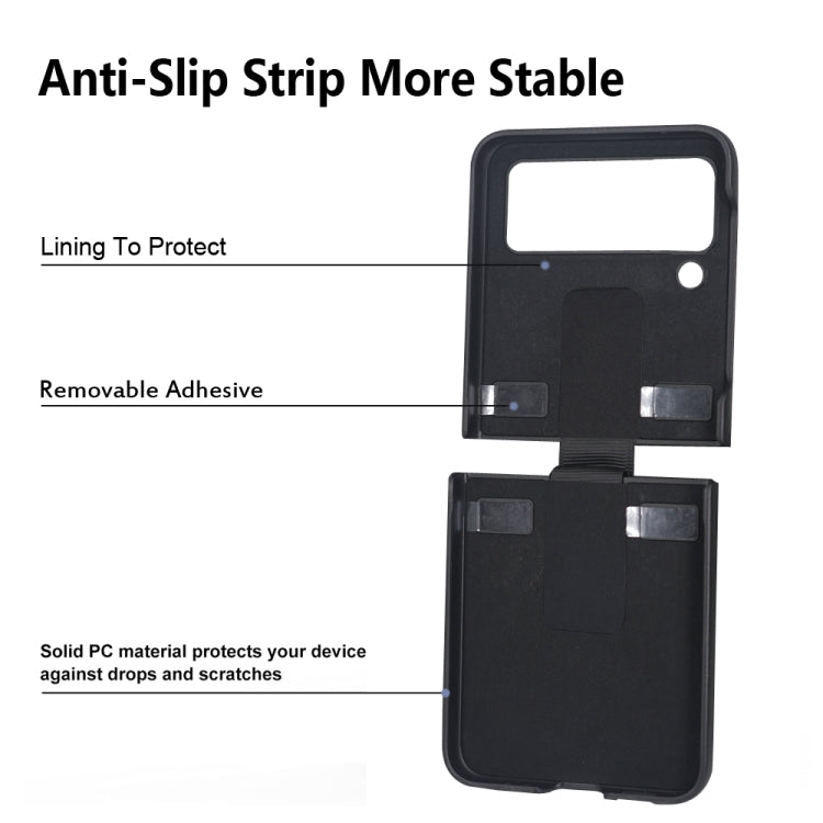 For Samsung Galaxy Z Flip4 Litchi Texture Protective Phone Case with Ring