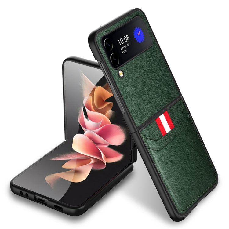 For Samsung Galaxy Z Flip4 Litchi Texture Protective Phone Case with Card Slot