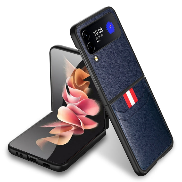 For Samsung Galaxy Z Flip3 5G Litchi Texture Protective Phone Case with Card Slot