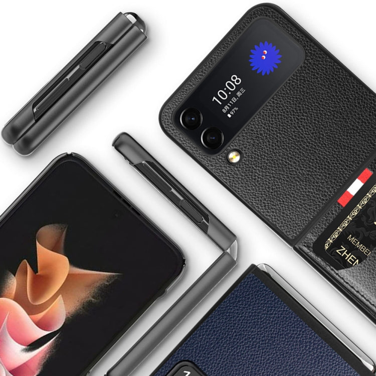 For Samsung Galaxy Z Flip3 5G Litchi Texture Protective Phone Case with Card Slot