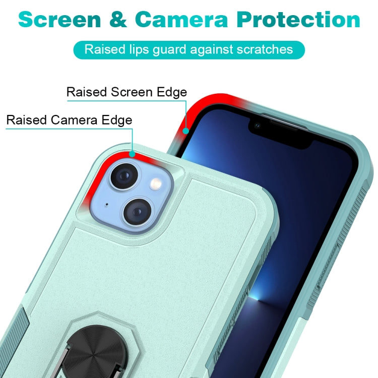 For iPhone 14 PC + TPU Phone Case with Ring Holder