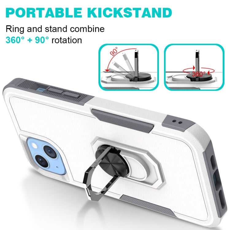 For iPhone 14 PC + TPU Phone Case with Ring Holder