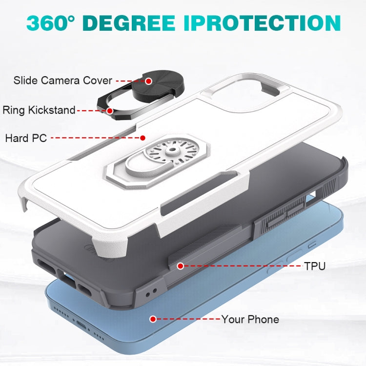 For iPhone 14 PC + TPU Phone Case with Ring Holder