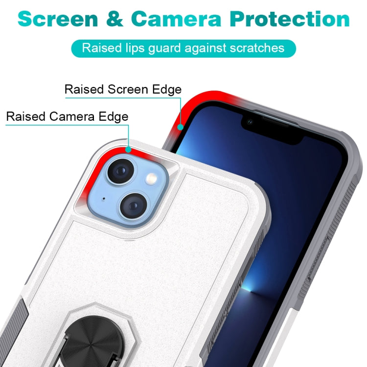For iPhone 14 PC + TPU Phone Case with Ring Holder