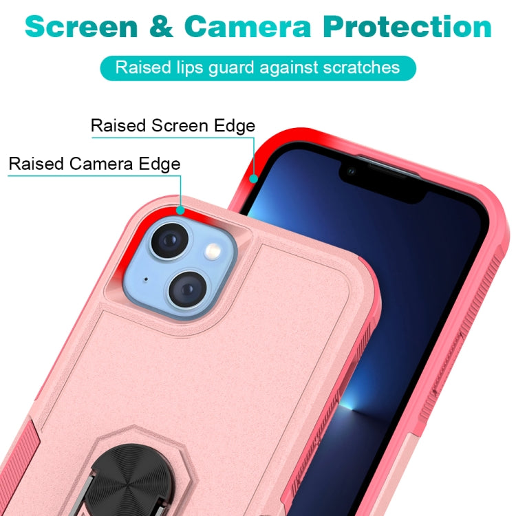 For iPhone 14 PC + TPU Phone Case with Ring Holder