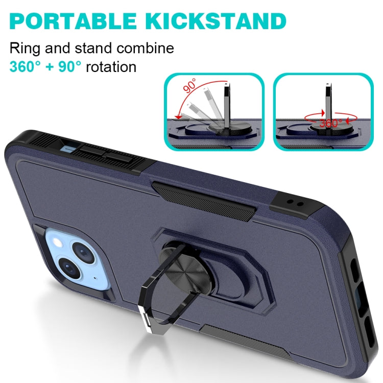 For iPhone 14 PC + TPU Phone Case with Ring Holder