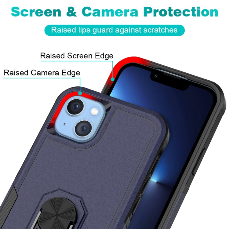 For iPhone 14 PC + TPU Phone Case with Ring Holder