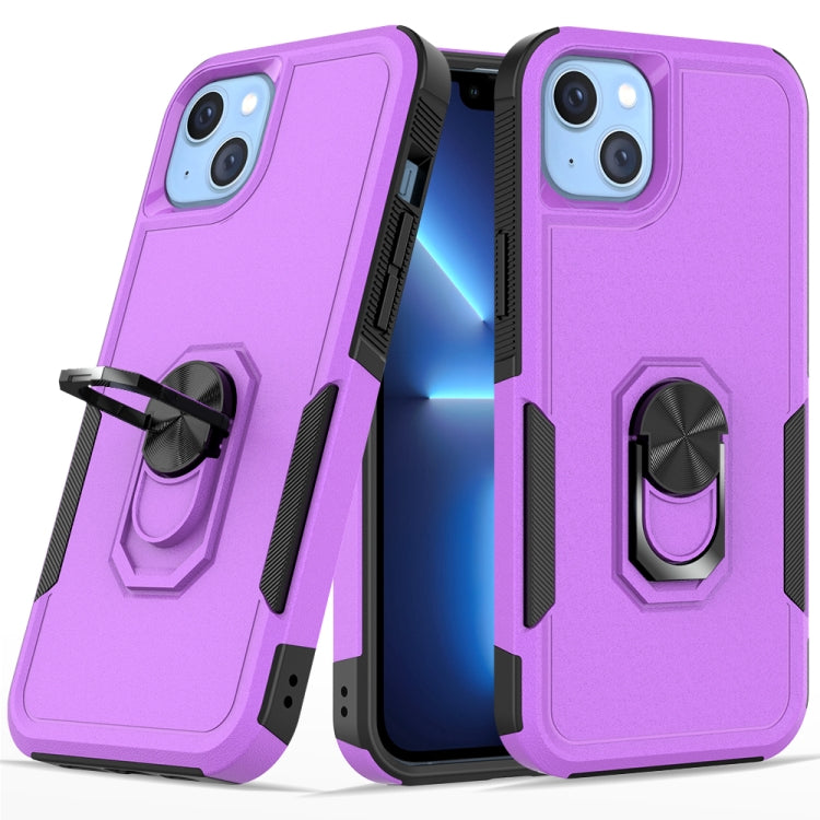For iPhone 14 PC + TPU Phone Case with Ring Holder