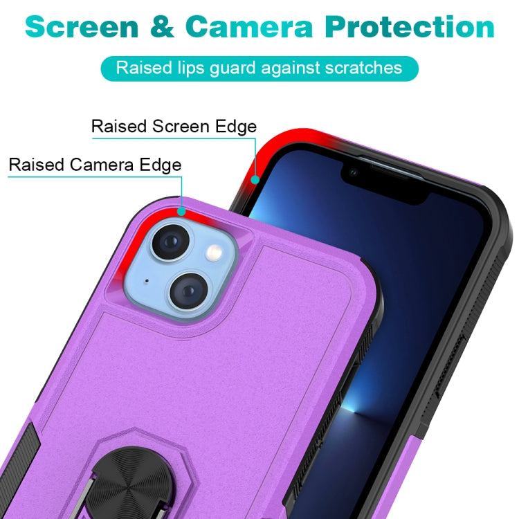 For iPhone 14 PC + TPU Phone Case with Ring Holder
