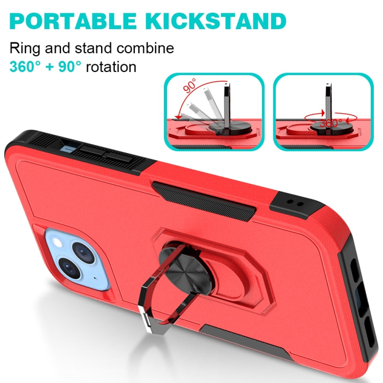 For iPhone 14 PC + TPU Phone Case with Ring Holder