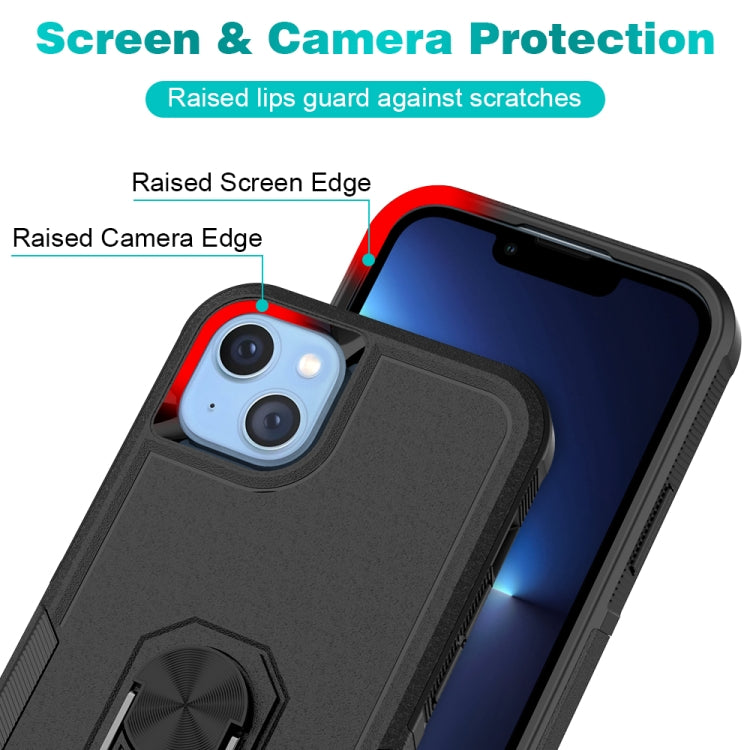 For iPhone 14 PC + TPU Phone Case with Ring Holder