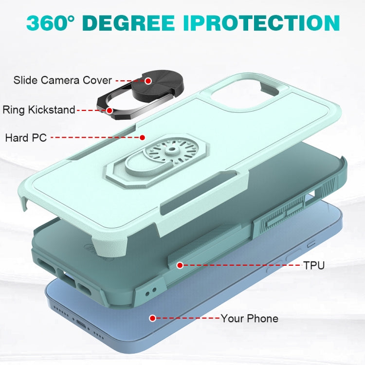 For iPhone 14 Plus PC + TPU Phone Case with Ring Holder