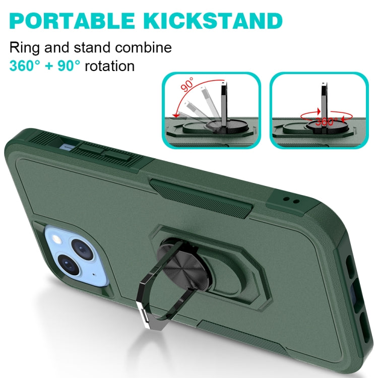 For iPhone 14 Plus PC + TPU Phone Case with Ring Holder