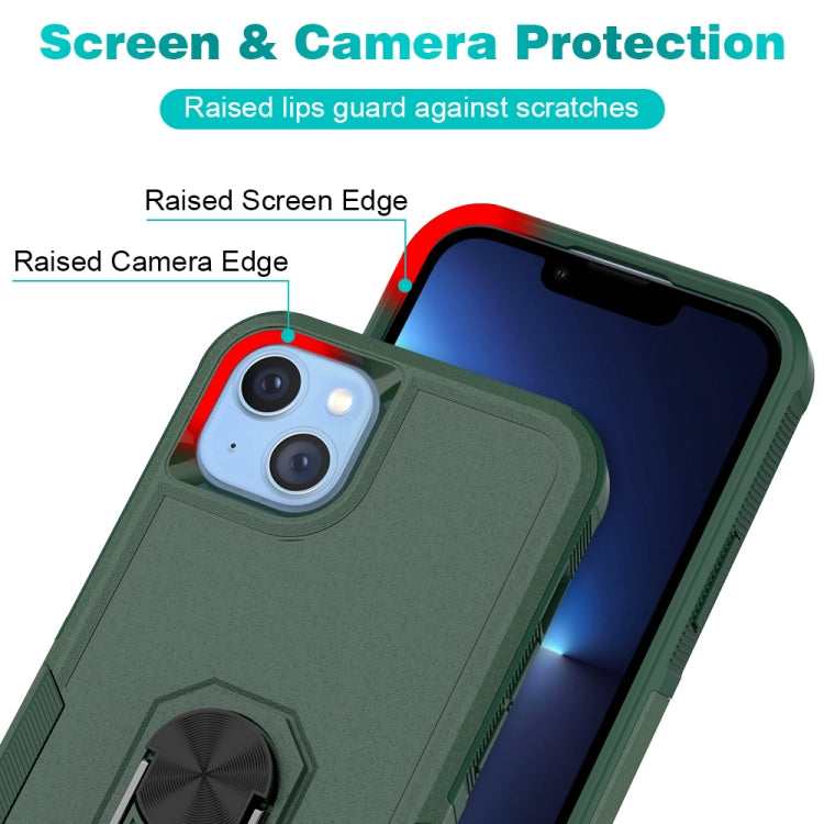 For iPhone 14 Plus PC + TPU Phone Case with Ring Holder