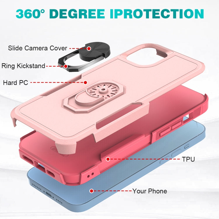 For iPhone 14 Plus PC + TPU Phone Case with Ring Holder