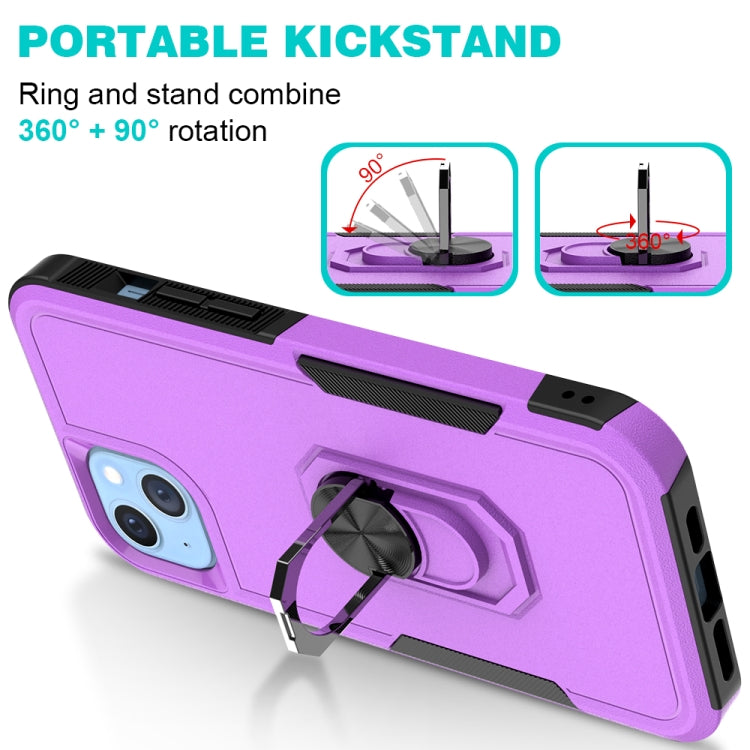 For iPhone 14 Plus PC + TPU Phone Case with Ring Holder
