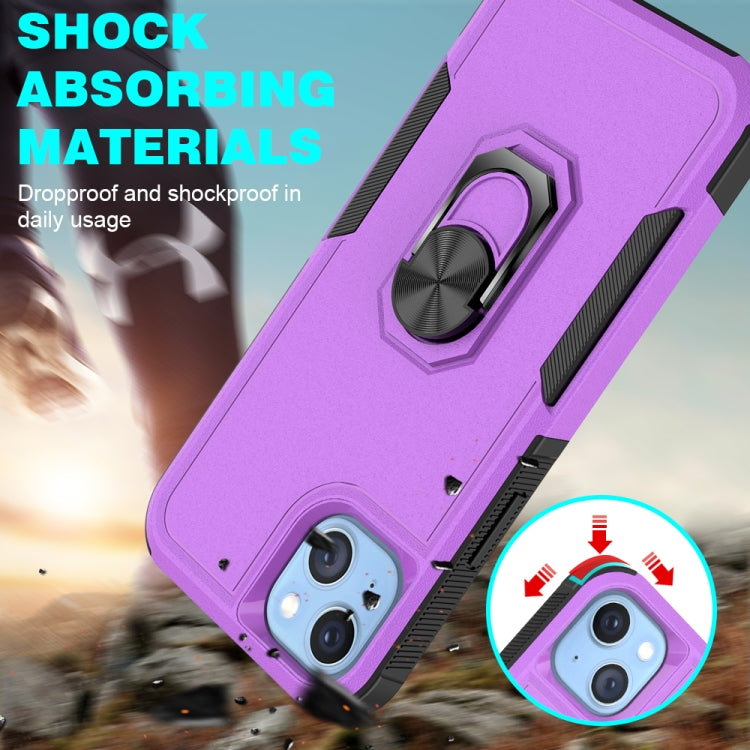 For iPhone 14 Plus PC + TPU Phone Case with Ring Holder