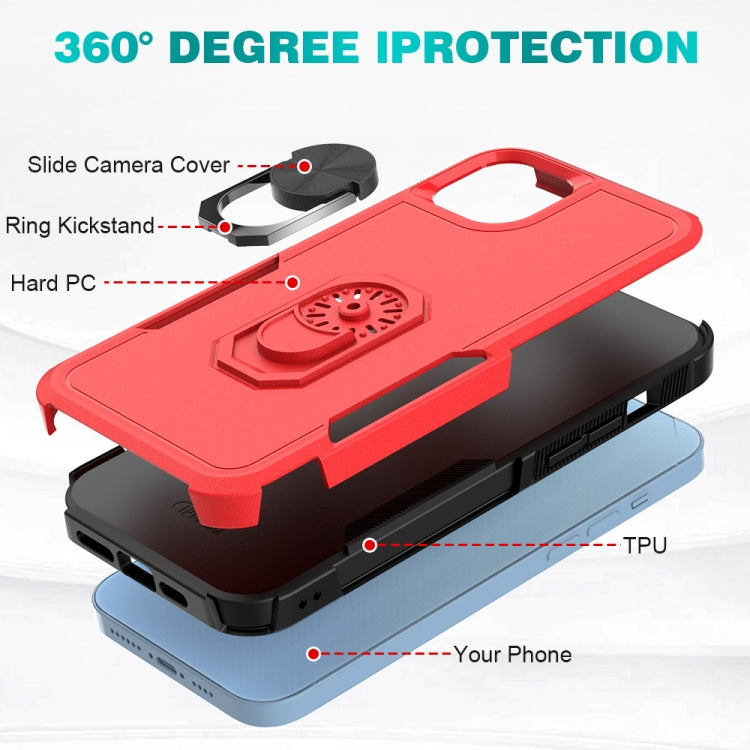 For iPhone 14 Plus PC + TPU Phone Case with Ring Holder