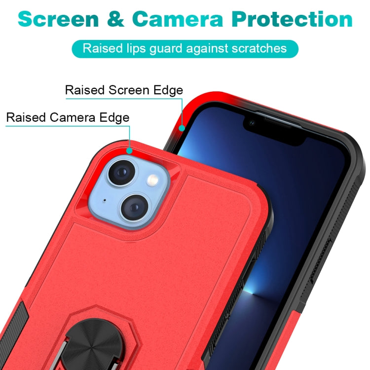 For iPhone 14 Plus PC + TPU Phone Case with Ring Holder