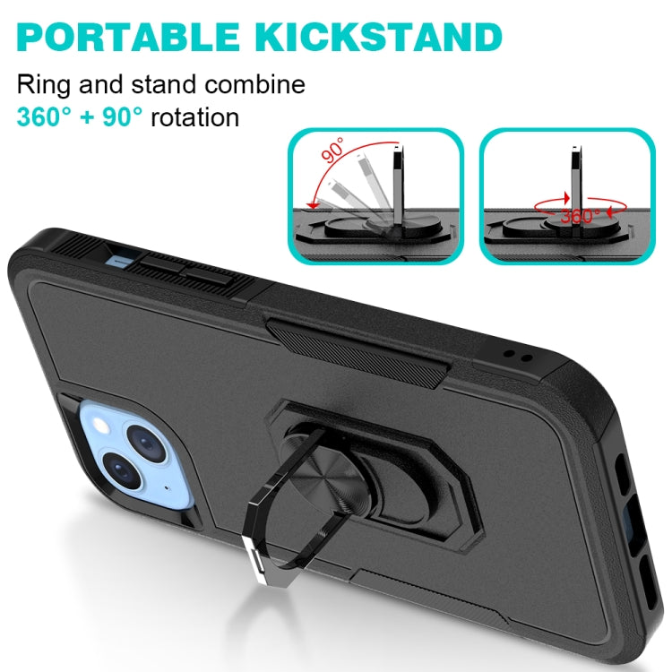 For iPhone 14 Plus PC + TPU Phone Case with Ring Holder