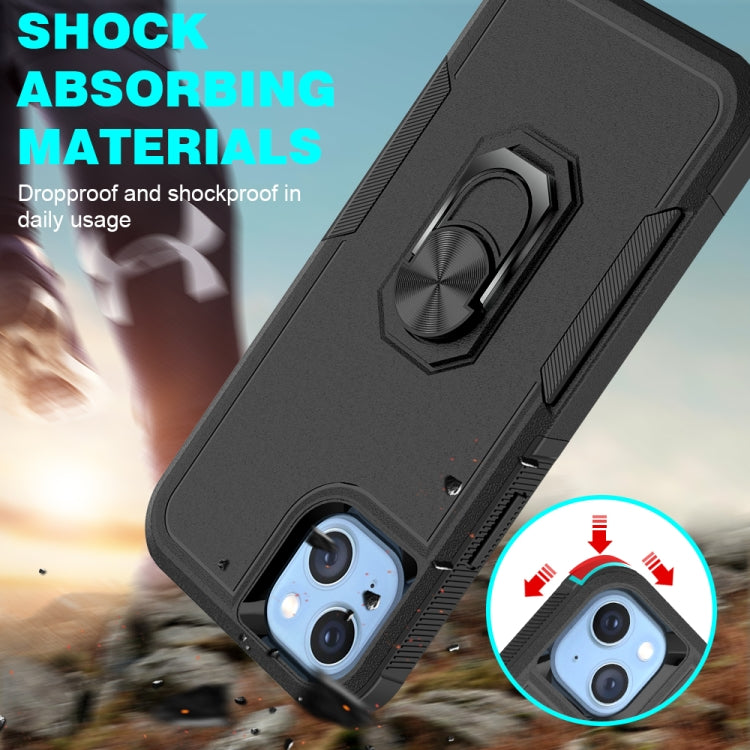 For iPhone 14 Plus PC + TPU Phone Case with Ring Holder