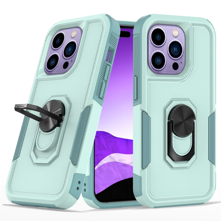 For iPhone 14 Pro PC + TPU Phone Case with Ring Holder