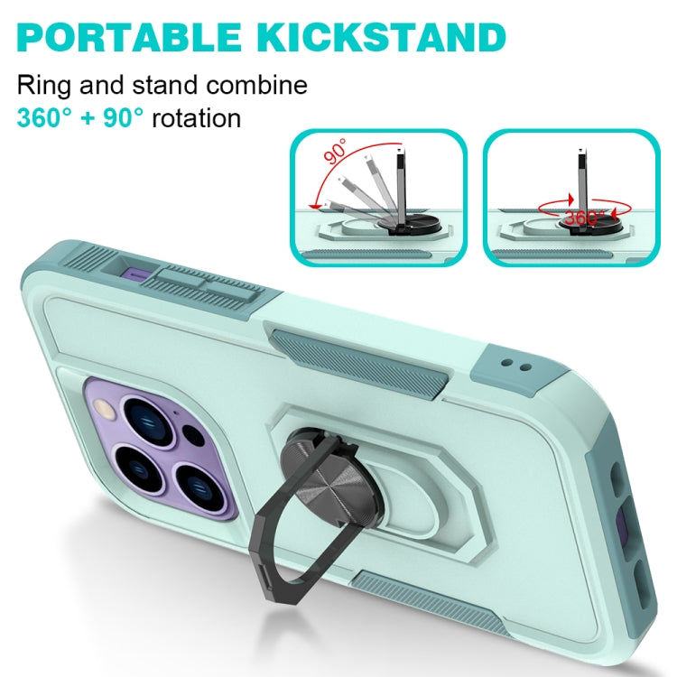 For iPhone 14 Pro PC + TPU Phone Case with Ring Holder
