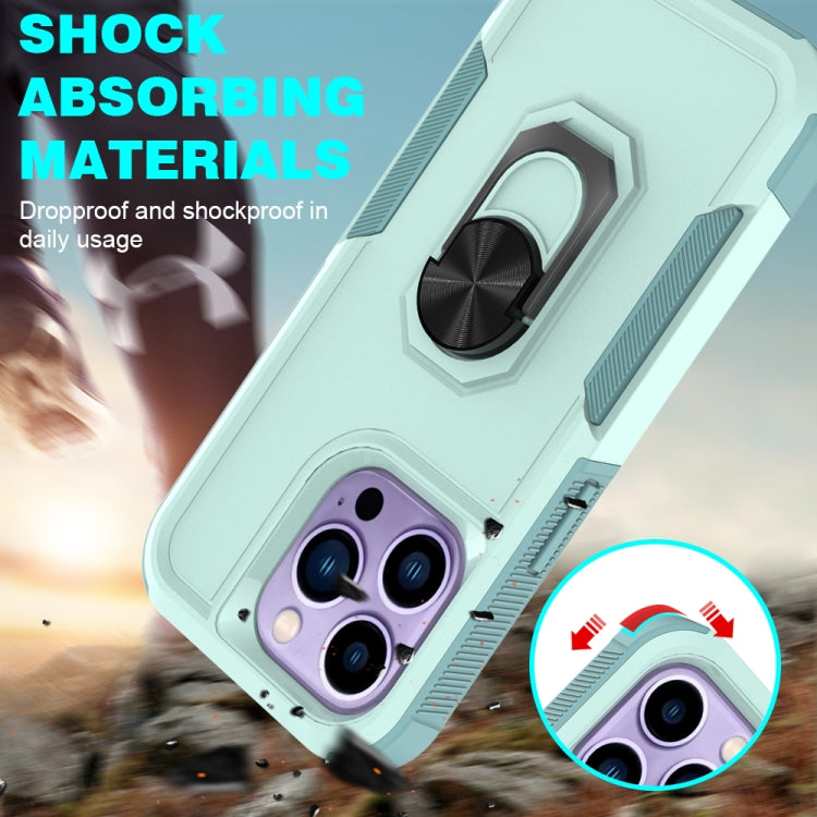 For iPhone 14 Pro PC + TPU Phone Case with Ring Holder