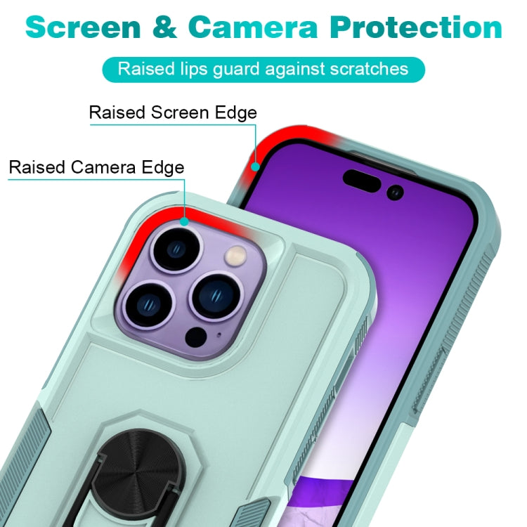 For iPhone 14 Pro PC + TPU Phone Case with Ring Holder