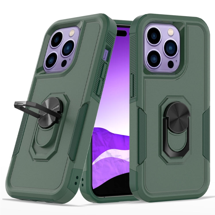 For iPhone 14 Pro PC + TPU Phone Case with Ring Holder