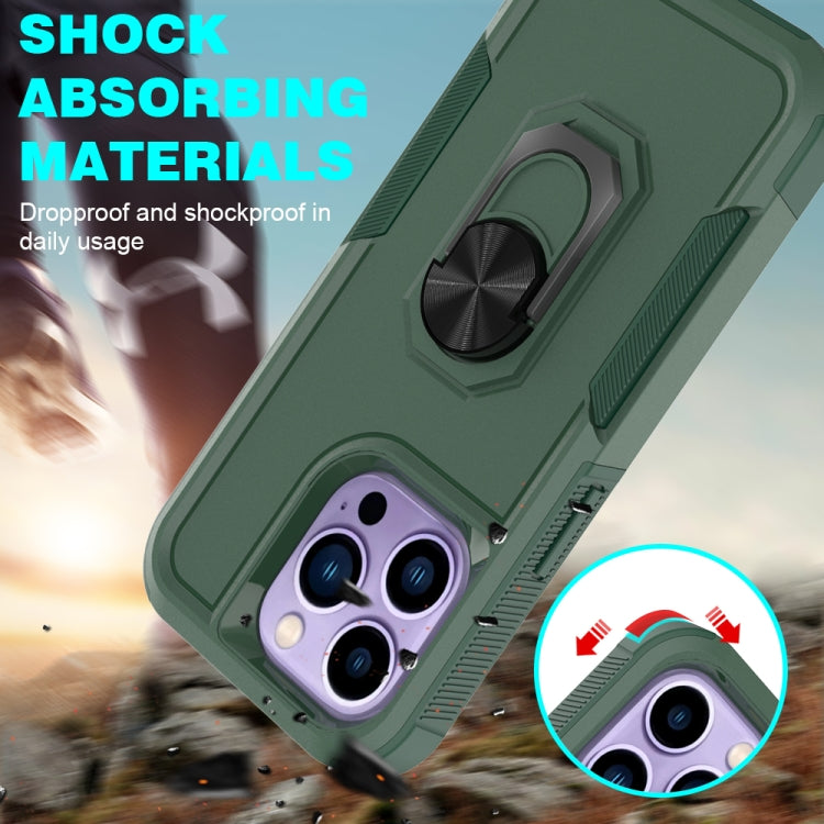 For iPhone 14 Pro PC + TPU Phone Case with Ring Holder