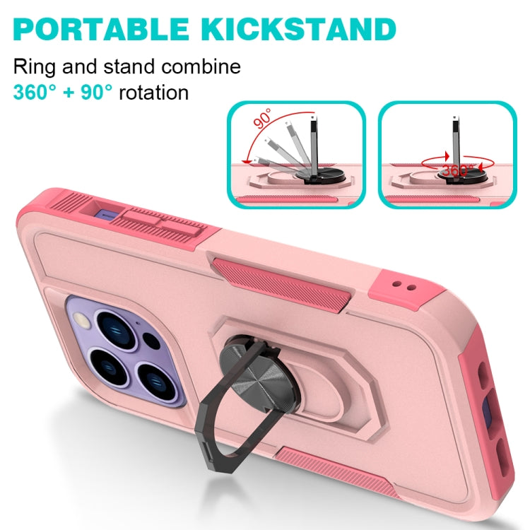 For iPhone 14 Pro PC + TPU Phone Case with Ring Holder